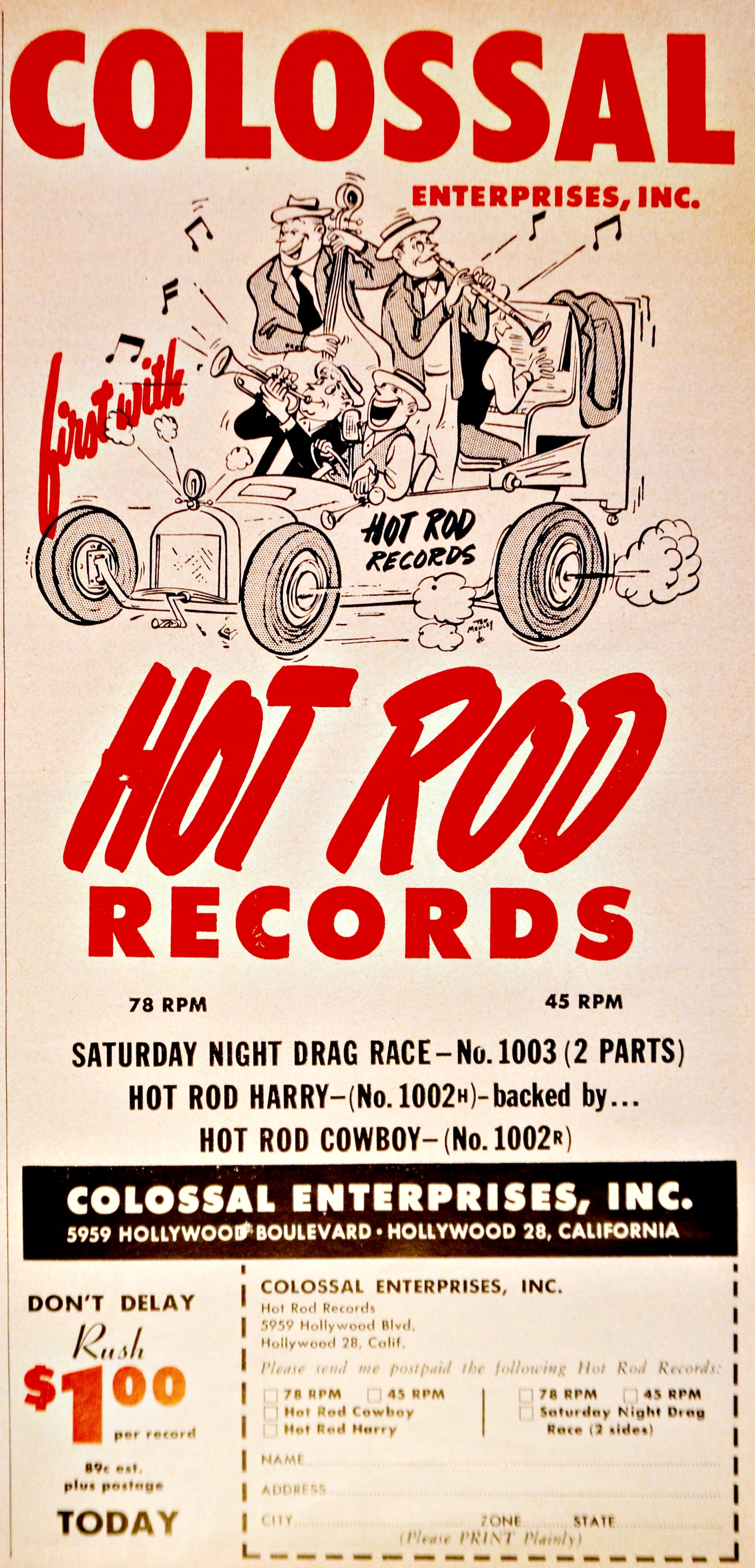 Hot Rod Records T-Shirt | Stroker By Medley